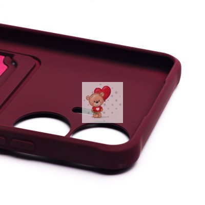 Чехол-накладка для Realme C55 (бордовый) - SC304 с картхолдером Чехол-накладка для Realme C55 (бордовый) - SC304 с картхолдером