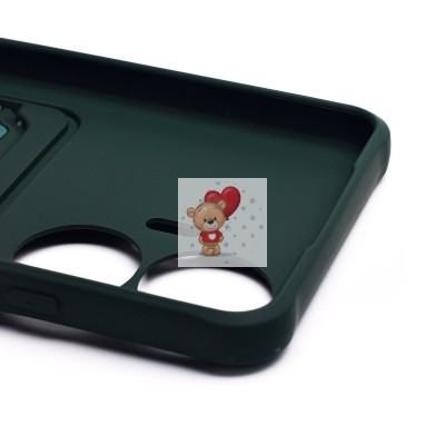 Чехол-накладка для Realme C55 (темно-зеленый) - SC304 с картхолдером