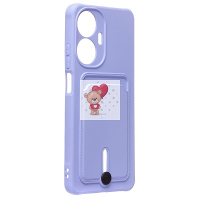 Чехол-накладка для Realme C55 (темно-фиолетовый) - SC304 с картхолдером