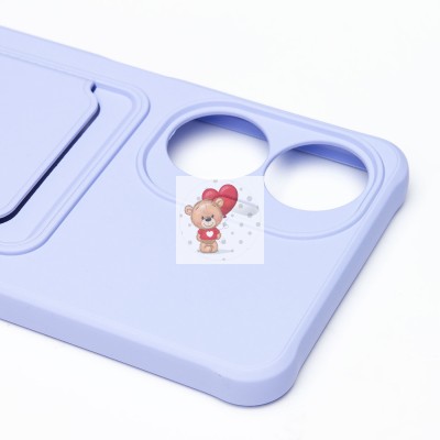 Чехол-накладка для Realme C55 (темно-фиолетовый) - SC304 с картхолдером