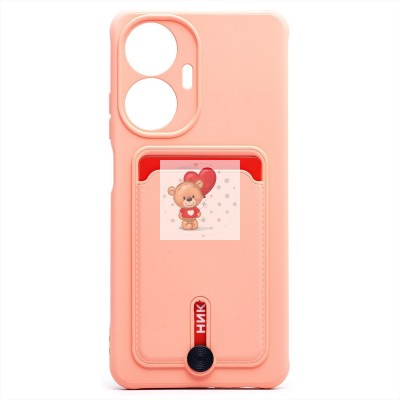 Чехол-накладка для Realme C55 (светло-розовый) - SC304 с картхолдером