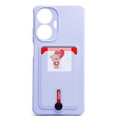 Чехол-накладка для Realme C55 (светло-фиолетовый) - SC304 с картхолдером