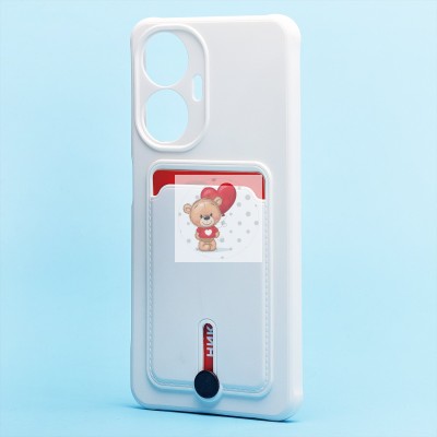 Чехол-накладка для Realme C55 (белый) - SC304 с картхолдером Чехол-накладка для Realme C55 (белый) - SC304 с картхолдером