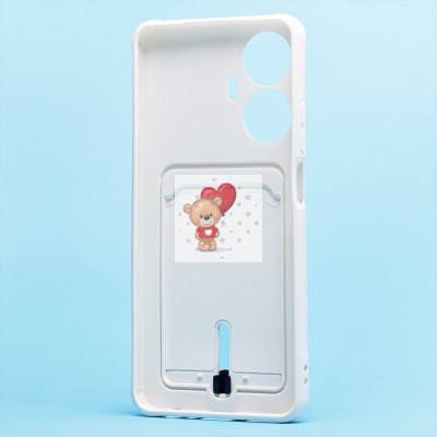 Чехол-накладка для Realme C55 (белый) - SC304 с картхолдером Чехол-накладка для Realme C55 (белый) - SC304 с картхолдером