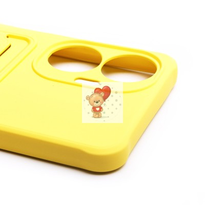 Чехол-накладка для Realme C55 (желтый) - SC304 с картхолдером