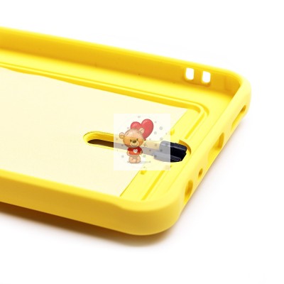 Чехол-накладка для Realme C55 (желтый) - SC304 с картхолдером