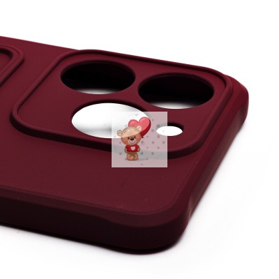 Чехол-накладка для Realme C61 4G Global (бордовый) - SC304 с картхолдером