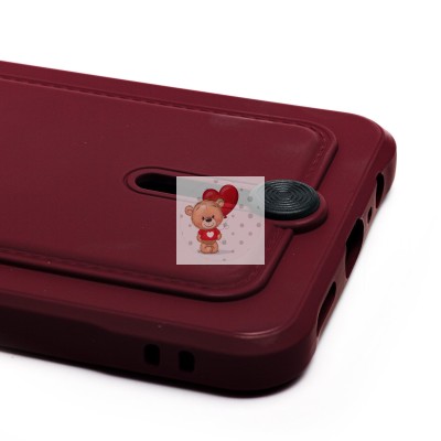 Чехол-накладка для Realme C61 4G Global (бордовый) - SC304 с картхолдером