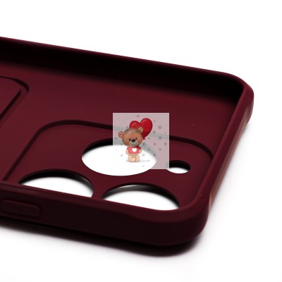 Чехол-накладка для Realme C61 4G Global (бордовый) - SC304 с картхолдером