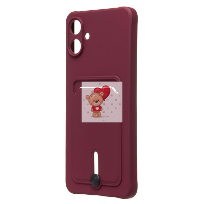 Чехол-накладка для Samsung Galaxy A06 (бордовый) - SC304 с картхолдером Чехол-накладка для Samsung Galaxy A06 (бордовый) - SC304 с картхолдером