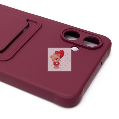 Чехол-накладка для Samsung Galaxy A06 (бордовый) - SC304 с картхолдером Чехол-накладка для Samsung Galaxy A06 (бордовый) - SC304 с картхолдером