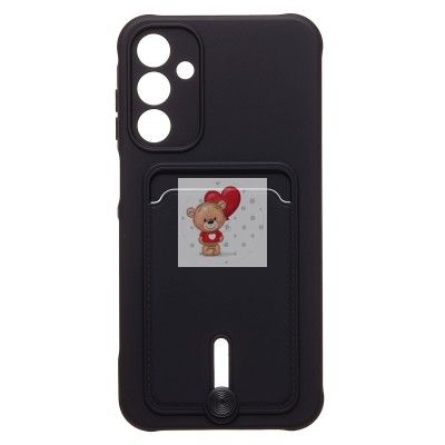 Чехол-накладка для Samsung Galaxy A15 5G (черный) - SC304 с картхолдером