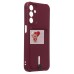 Чехол-накладка для Samsung Galaxy A15 5G (бордовый) - SC304 с картхолдером