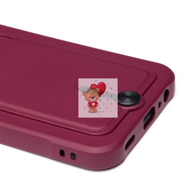 Чехол-накладка для Samsung Galaxy A15 5G (бордовый) - SC304 с картхолдером