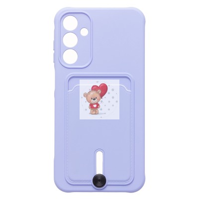 Чехол-накладка для Samsung Galaxy A15 5G (светло-фиолетовый) - SC304 с картхолдером