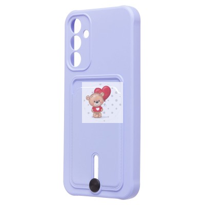 Чехол-накладка для Samsung Galaxy A15 5G (светло-фиолетовый) - SC304 с картхолдером