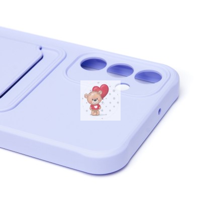 Чехол-накладка для Samsung Galaxy A15 5G (светло-фиолетовый) - SC304 с картхолдером