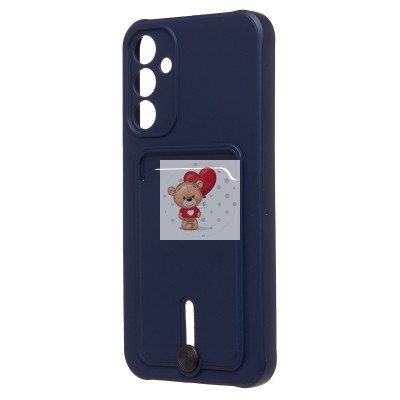 Чехол-накладка для Samsung Galaxy A15 (темно-синий) - SC304 с картхолдером