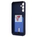 Чехол-накладка для Samsung Galaxy A15 (темно-синий) - SC304 с картхолдером