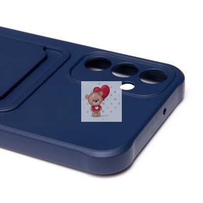 Чехол-накладка для Samsung Galaxy A15 (темно-синий) - SC304 с картхолдером