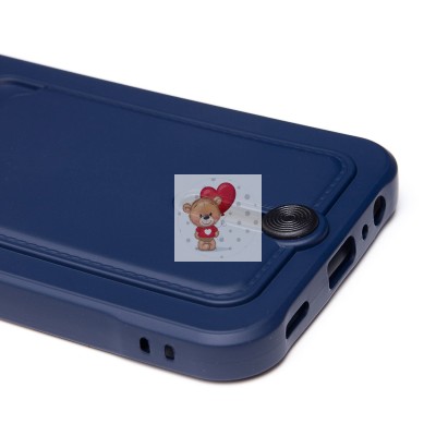 Чехол-накладка для Samsung Galaxy A15 (темно-синий) - SC304 с картхолдером