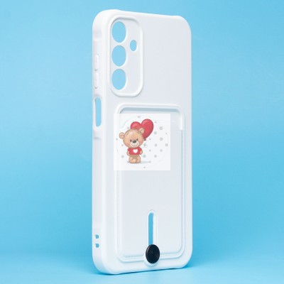 Чехол-накладка для Samsung Galaxy A15 (белый) - SC304 с картхолдером Чехол-накладка для Samsung Galaxy A15 (белый) - SC304 с картхолдером