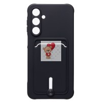 Чехол-накладка для Samsung Galaxy A16 5G (черный) - SC304 с картхолдером Чехол-накладка для Samsung Galaxy A16 5G (черный) - SC304 с картхолдером