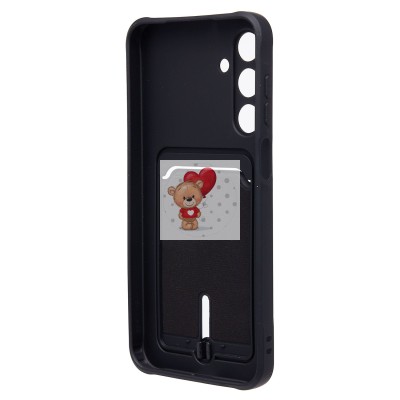 Чехол-накладка для Samsung Galaxy A16 5G (черный) - SC304 с картхолдером