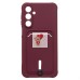 Чехол-накладка для Samsung Galaxy A16 5G (бордовый) - SC304 с картхолдером