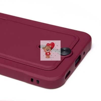 Чехол-накладка для Samsung Galaxy A16 5G (бордовый) - SC304 с картхолдером