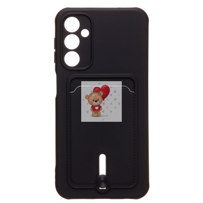 Чехол-накладка для Samsung Galaxy A24 4G (черный) - SC304 с картхолдером Чехол-накладка для Samsung Galaxy A24 4G (черный) - SC304 с картхолдером