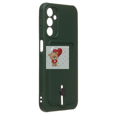 Чехол-накладка для Samsung Galaxy A24 4G (темно-зеленый) - SC304 с картхолдером Чехол-накладка для Samsung Galaxy A24 4G (темно-зеленый) - SC304 с картхолдером