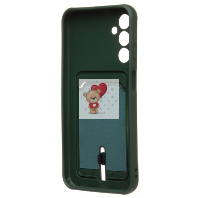 Чехол-накладка для Samsung Galaxy A24 4G (темно-зеленый) - SC304 с картхолдером Чехол-накладка для Samsung Galaxy A24 4G (темно-зеленый) - SC304 с картхолдером