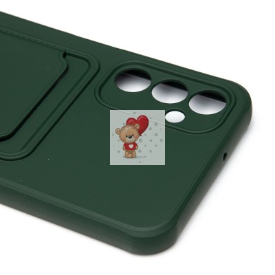 Чехол-накладка для Samsung Galaxy A24 4G (темно-зеленый) - SC304 с картхолдером Чехол-накладка для Samsung Galaxy A24 4G (темно-зеленый) - SC304 с картхолдером