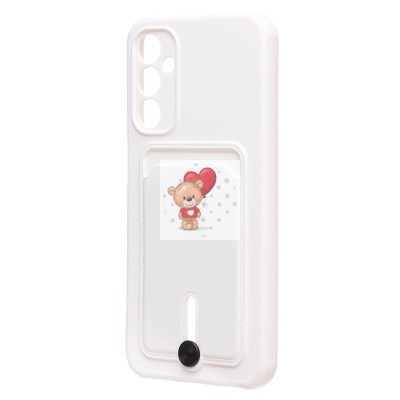 Чехол-накладка для Samsung Galaxy A24 4G (белый) - SC304 с картхолдером Чехол-накладка для Samsung Galaxy A24 4G (белый) - SC304 с картхолдером