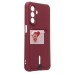 Чехол-накладка для Samsung Galaxy A26 5G (бордовый) - SC304 с картхолдером