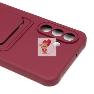 Чехол-накладка для Samsung Galaxy A26 5G (бордовый) - SC304 с картхолдером