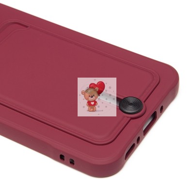 Чехол-накладка для Samsung Galaxy A26 5G (бордовый) - SC304 с картхолдером