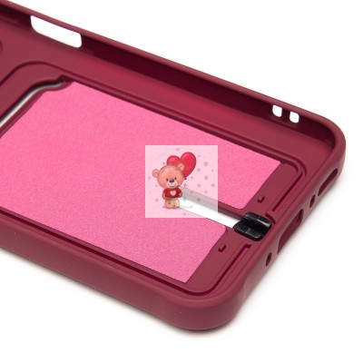 Чехол-накладка для Samsung Galaxy A26 5G (бордовый) - SC304 с картхолдером