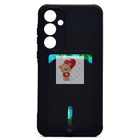 Чехол-накладка для Samsung Galaxy A35 (черный) - SC304 с картхолдером