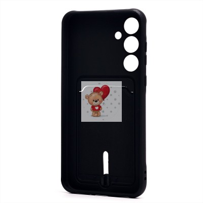 Чехол-накладка для Samsung Galaxy A35 (черный) - SC304 с картхолдером