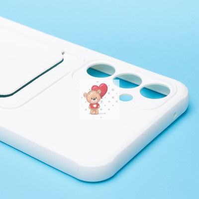 Чехол-накладка для Samsung Galaxy A35 (белый) - SC304 с картхолдером