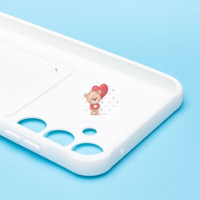 Чехол-накладка для Samsung Galaxy A35 (белый) - SC304 с картхолдером