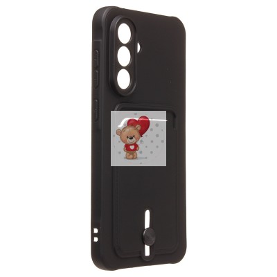 Чехол-накладка для Samsung Galaxy A36 5G (черный) - SC304 с картхолдером