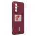 Чехол-накладка для Samsung Galaxy A36 5G (бордовый) - SC304 с картхолдером