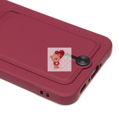 Чехол-накладка для Samsung Galaxy A36 5G (бордовый) - SC304 с картхолдером