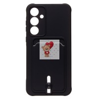 Чехол-накладка для Samsung Galaxy A55 (черный) - SC304 с картхолдером