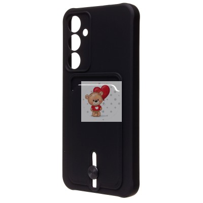 Чехол-накладка для Samsung Galaxy A55 (черный) - SC304 с картхолдером