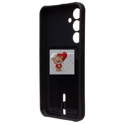 Чехол-накладка для Samsung Galaxy A55 (черный) - SC304 с картхолдером