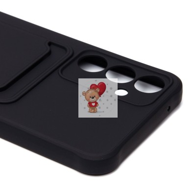 Чехол-накладка для Samsung Galaxy A55 (черный) - SC304 с картхолдером